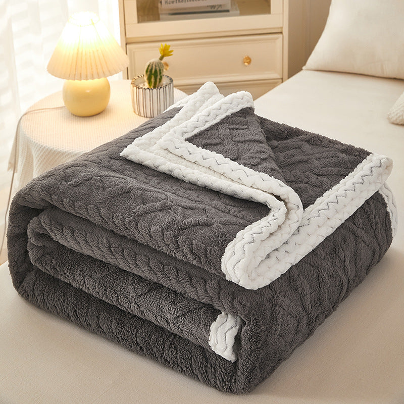 Blanket Double Thickened Warm Fleece Blanket